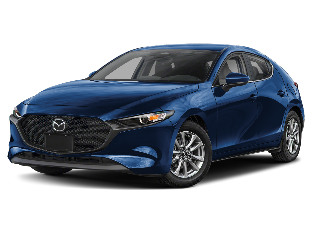 2026 Mazda Mazda3 Hatchback 2.5 S in Deep Crystal Blue Mica — front three-quarter view