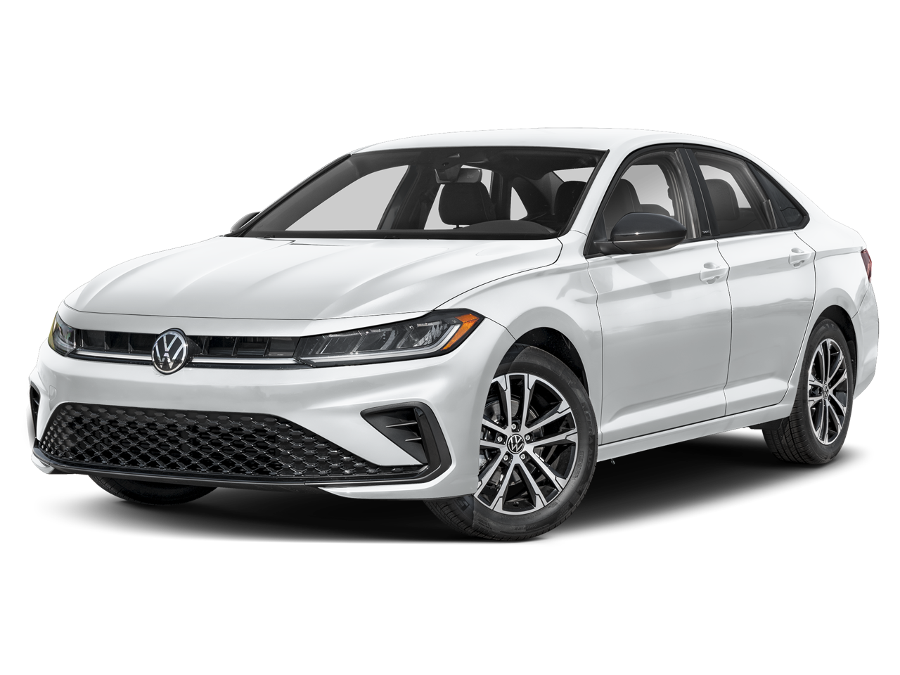 2026 Volkswagen Jetta 1.5T Sport in Pure White — front three-quarter view