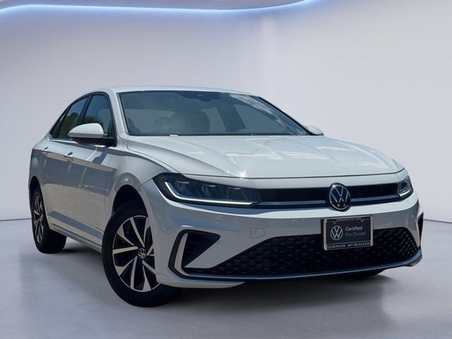 2026 Volkswagen Jetta 1.5T S in Pure White — front three-quarter view