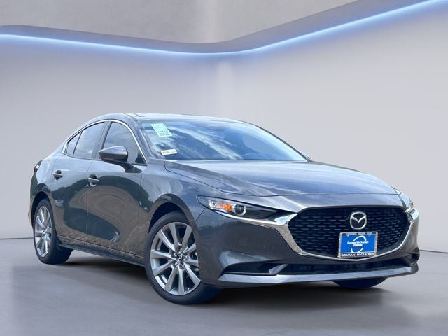 2026 Mazda Mazda3 Sedan 2.5 S Preferred in Machine Gray Metallic — front three-quarter view