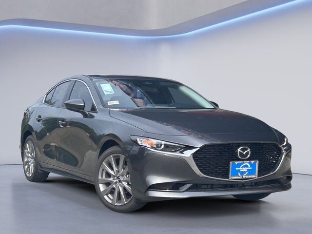 2026 Mazda Mazda3 Sedan 2.5 S Preferred in Machine Gray Metallic — front three-quarter view