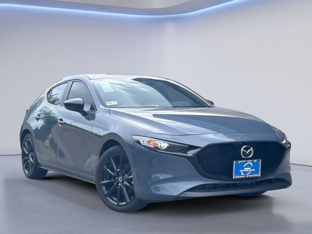 2026 Mazda Mazda3 Hatchback 2.5 S Carbon Edition AWD in Polymetal Gray Metallic — front three-quarter view