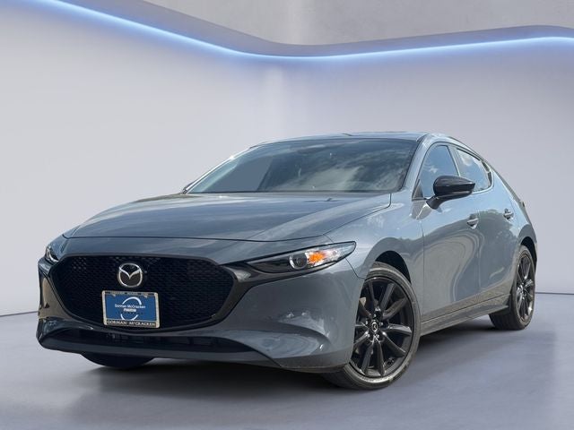 2026 Mazda Mazda3 Hatchback 2.5 S Carbon Edition AWD in Polymetal Gray Metallic — front three-quarter view