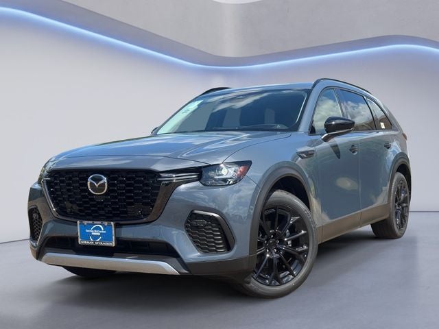 2026 Mazda Mazda CX-70 3.3 Turbo Premium AWD in Polymetal Gray Metallic — front three-quarter view
