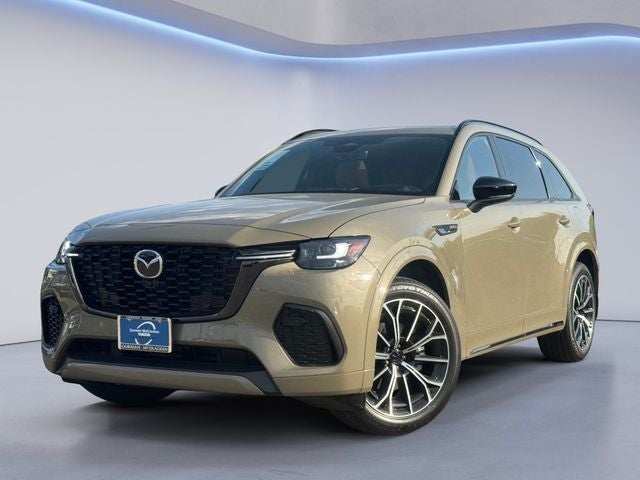 2026 Mazda Mazda CX-70 3.3 Turbo S Premium Plus AWD in Zircon Sand Metallic — front three-quarter view
