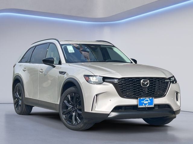 2026 Mazda Mazda CX-90 3.3 Turbo Premium Sport AWD in Platinum Quartz Metallic — front three-quarter view