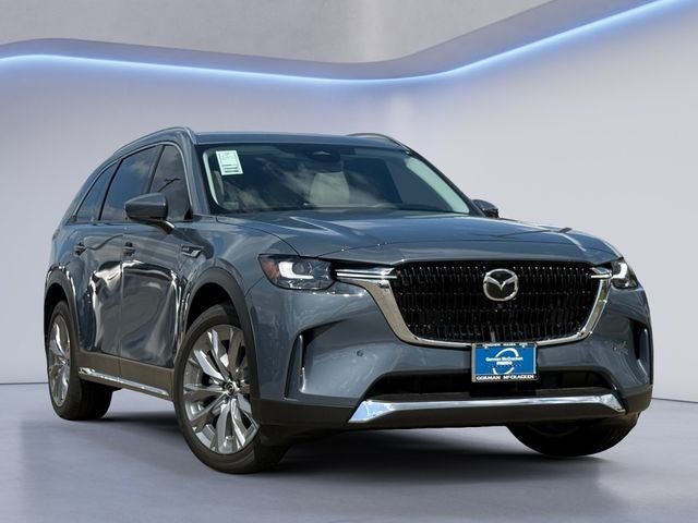 2026 Mazda Mazda CX-90 3.3 Turbo Premium Plus AWD in Polymetal Gray Metallic — front three-quarter view