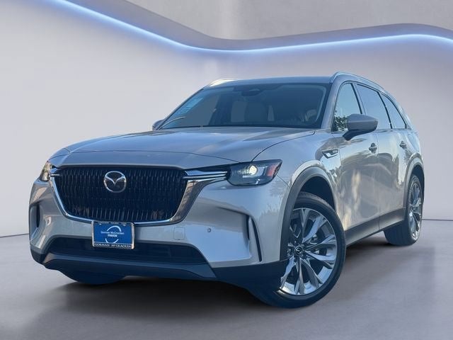 2026 Mazda Mazda CX-90 3.3 Turbo Preferred AWD in Platinum Quartz Metallic — front three-quarter view